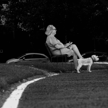 a man relaxing